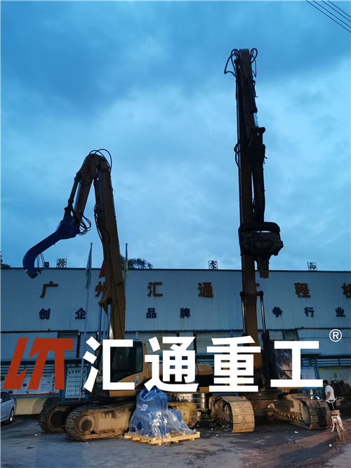 挖掘機打樁臂、打樁臂、打樁錘、挖掘機打樁臂廠家